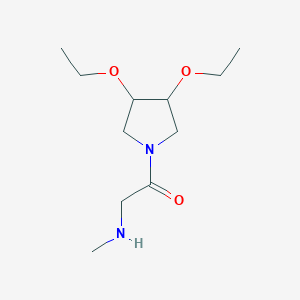 molecular formula C11H22N2O3 B1491971 1-(3,4-Diethoxypyrrolidin-1-yl)-2-(methylamino)ethan-1-one CAS No. 2098077-57-5
