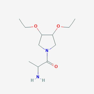 molecular formula C11H22N2O3 B1491972 2-氨基-1-(3,4-二乙氧基吡咯烷-1-基)丙酮 CAS No. 2097945-71-4
