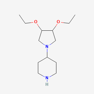 molecular formula C13H26N2O2 B1491973 4-(3,4-Diethoxypyrrolidin-1-yl)piperidine CAS No. 2098027-38-2