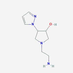 1-(2-aminoethyl)-4-(1H-pyrazol-1-yl)pyrrolidin-3-ol