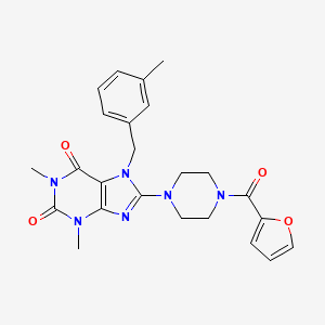 8-[4-(furan-2-ylcarbonyl)piperazin-1-yl]-1,3-dimethyl-7-(3-methylbenzyl)-3,7-dihydro-1H-purine-2,6-dione