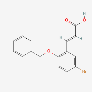 (2E)-3-[2-(benzyloxy)-5-bromophenyl]prop-2-enoic acid