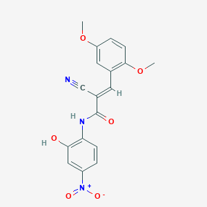 molecular formula C18H15N3O6 B14919770 2-cyano-3-(2,5-dimethoxyphenyl)-N-(2-hydroxy-4-nitrophenyl)prop-2-enamide 