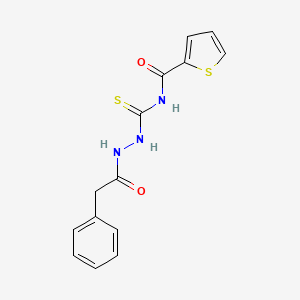 molecular formula C14H13N3O2S2 B14919774 N-[[(2-phenylacetyl)amino]carbamothioyl]thiophene-2-carboxamide CAS No. 649547-20-6