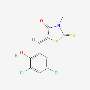 molecular formula C11H7Cl2NO2S2 B14919778 (5Z)-5-(3,5-dichloro-2-hydroxybenzylidene)-3-methyl-2-thioxo-1,3-thiazolidin-4-one 