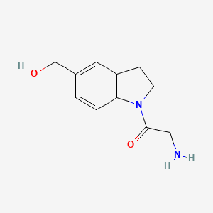 molecular formula C11H14N2O2 B1491978 2-Amino-1-(5-(hydroxymethyl)indolin-1-yl)ethan-1-one CAS No. 2091105-15-4