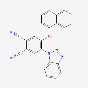 molecular formula C24H13N5O B14919818 4-(1H-benzotriazol-1-yl)-5-(naphthalen-1-yloxy)benzene-1,2-dicarbonitrile 