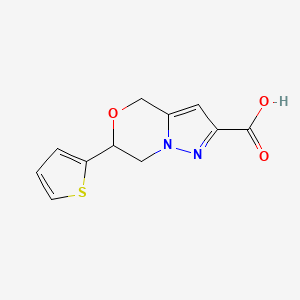 molecular formula C11H10N2O3S B1491982 6-(thiophen-2-yl)-6,7-dihydro-4H-pyrazolo[5,1-c][1,4]oxazine-2-carboxylic acid CAS No. 2098002-81-2