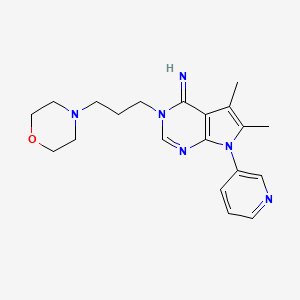 5,6-dimethyl-3-[3-(morpholin-4-yl)propyl]-7-(pyridin-3-yl)-3,7-dihydro-4H-pyrrolo[2,3-d]pyrimidin-4-imine