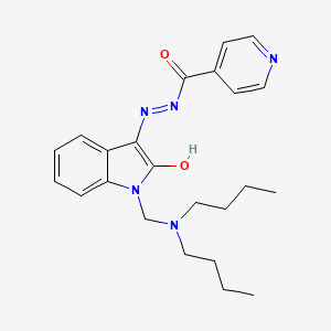 N'-{(3Z)-1-[(dibutylamino)methyl]-2-oxo-1,2-dihydro-3H-indol-3-ylidene}pyridine-4-carbohydrazide