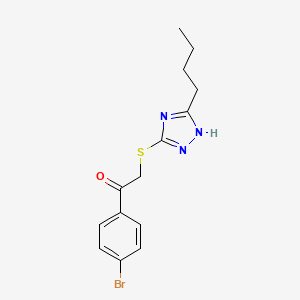 1-(4-bromophenyl)-2-[(5-butyl-4H-1,2,4-triazol-3-yl)sulfanyl]ethanone