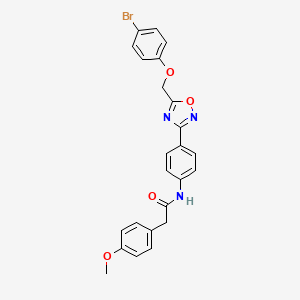 N-(4-{5-[(4-bromophenoxy)methyl]-1,2,4-oxadiazol-3-yl}phenyl)-2-(4-methoxyphenyl)acetamide