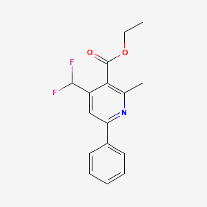molecular formula C16H15F2NO2 B1491988 4-(二氟甲基)-2-甲基-6-苯基烟酸乙酯 CAS No. 2098111-74-9