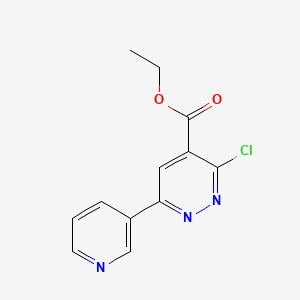 molecular formula C12H10ClN3O2 B1491989 Ethyl 3-chloro-6-(pyridin-3-yl)pyridazine-4-carboxylate CAS No. 2098113-08-5