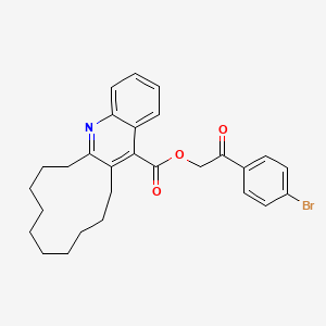 2-(4-Bromophenyl)-2-oxoethyl 6,7,8,9,10,11,12,13,14,15-decahydrocyclododeca[b]quinoline-16-carboxylate