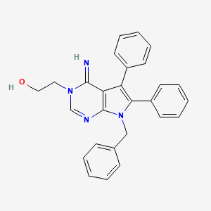 2-(7-Benzyl-4-imino-5,6-diphenylpyrrolo[2,3-d]pyrimidin-3-yl)ethanol