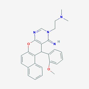 2-[11-imino-12-(2-methoxyphenyl)-11H-benzo[5,6]chromeno[2,3-d]pyrimidin-10(12H)-yl]-N,N-dimethylethanamine