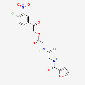 molecular formula C17H14ClN3O8 B14919934 [2-(4-Chloro-3-nitrophenyl)-2-oxoethyl] 2-[[2-(furan-2-carbonylamino)acetyl]amino]acetate 