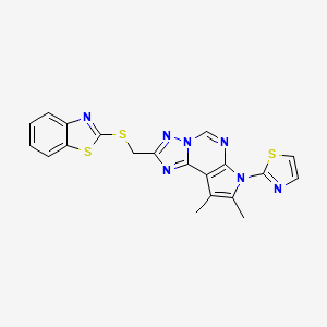 1,3-Benzothiazol-2-YL {[8,9-dimethyl-7-(1,3-thiazol-2-YL)-7H-pyrrolo[3,2-E][1,2,4]triazolo[1,5-C]pyrimidin-2-YL]methyl} sulfide