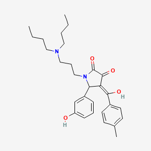 1-[3-(dibutylamino)propyl]-3-hydroxy-5-(3-hydroxyphenyl)-4-[(4-methylphenyl)carbonyl]-1,5-dihydro-2H-pyrrol-2-one