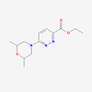 molecular formula C13H19N3O3 B1491996 Ethyl 6-(2,6-dimethylmorpholino)pyridazine-3-carboxylate CAS No. 2098073-05-1