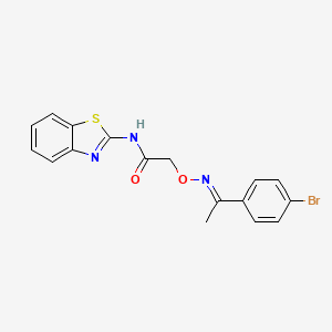 N-[(2E)-1,3-benzothiazol-2(3H)-ylidene]-2-({[(1E)-1-(4-bromophenyl)ethylidene]amino}oxy)acetamide