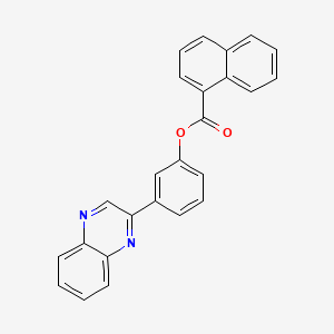 molecular formula C25H16N2O2 B14919980 3-(Quinoxalin-2-yl)phenyl naphthalene-1-carboxylate 