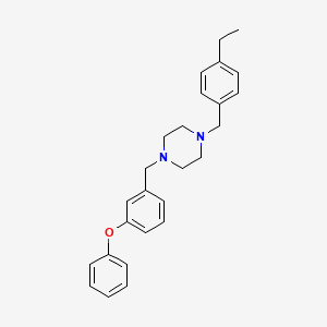 1-[(4-Ethylphenyl)methyl]-4-[(3-phenoxyphenyl)methyl]piperazine