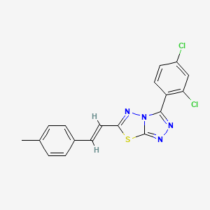 3-(2,4-dichlorophenyl)-6-[(E)-2-(4-methylphenyl)ethenyl][1,2,4]triazolo[3,4-b][1,3,4]thiadiazole