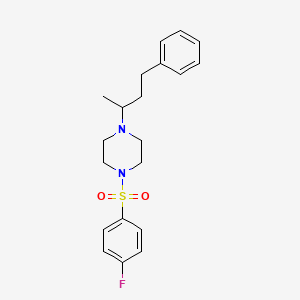 1-[(4-Fluorophenyl)sulfonyl]-4-(4-phenylbutan-2-yl)piperazine