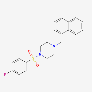 1-[(4-Fluorophenyl)sulfonyl]-4-(naphthalen-1-ylmethyl)piperazine