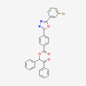 2-Oxo-1,2-diphenylethyl 4-[5-(3-bromophenyl)-1,3,4-oxadiazol-2-yl]benzoate