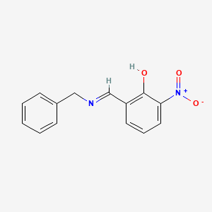 molecular formula C14H12N2O3 B14920024 Phenol, 2-nitro-6-[[(phenylmethyl)imino]methyl]- CAS No. 88373-80-2