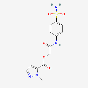 2-Methyl-2H-pyrazole-3-carboxylic acid (4-sulfamoyl-phenylcarbamoyl)-methyl ester