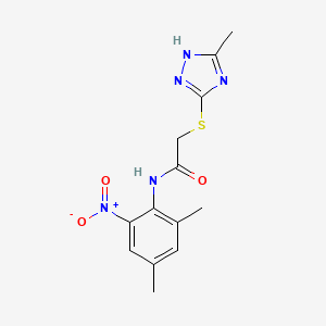 N-(2,4-dimethyl-6-nitrophenyl)-2-[(5-methyl-4H-1,2,4-triazol-3-yl)sulfanyl]acetamide