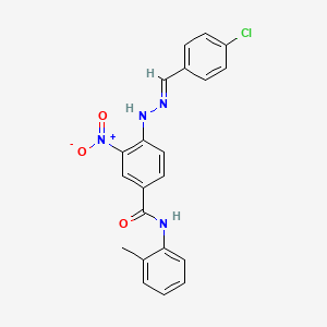 4-[(2E)-2-(4-chlorobenzylidene)hydrazinyl]-N-(2-methylphenyl)-3-nitrobenzamide