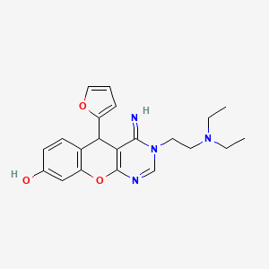 molecular formula C21H24N4O3 B14920046 3-[2-(diethylamino)ethyl]-5-(furan-2-yl)-4-imino-3,5-dihydro-4H-chromeno[2,3-d]pyrimidin-8-ol 