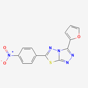 3-(Furan-2-yl)-6-(4-nitrophenyl)[1,2,4]triazolo[3,4-b][1,3,4]thiadiazole