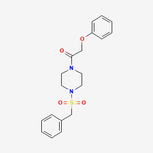 molecular formula C19H22N2O4S B14920076 1-[4-(Benzylsulfonyl)piperazin-1-yl]-2-phenoxyethanone 