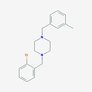 molecular formula C19H23BrN2 B14920078 1-(2-Bromobenzyl)-4-(3-methylbenzyl)piperazine 