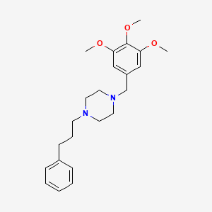 molecular formula C23H32N2O3 B14920083 1-(3-Phenylpropyl)-4-(3,4,5-trimethoxybenzyl)piperazine 