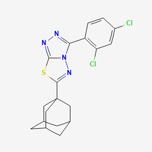 molecular formula C19H18Cl2N4S B14920093 6-(1-Adamantyl)-3-(2,4-dichlorophenyl)[1,2,4]triazolo[3,4-B][1,3,4]thiadiazole 