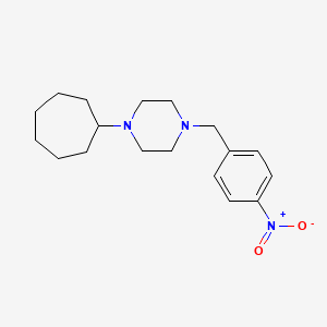 molecular formula C18H27N3O2 B14920101 1-Cycloheptyl-4-[(4-nitrophenyl)methyl]piperazine 