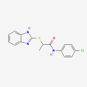 2-(1H-benzimidazol-2-ylsulfanyl)-N-(4-chlorophenyl)propanamide