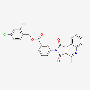 2,4-dichlorobenzyl 3-(4-methyl-1,3-dioxo-1,3-dihydro-2H-pyrrolo[3,4-c]quinolin-2-yl)benzoate