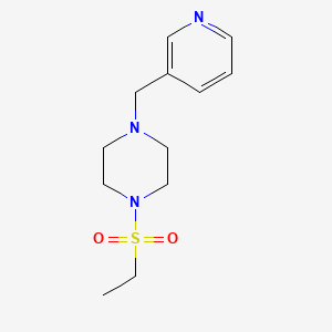 molecular formula C12H19N3O2S B14920175 1-(Ethylsulfonyl)-4-(3-pyridylmethyl)piperazine 