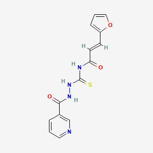 (2E)-3-(furan-2-yl)-N-{[2-(pyridin-3-ylcarbonyl)hydrazinyl]carbonothioyl}prop-2-enamide