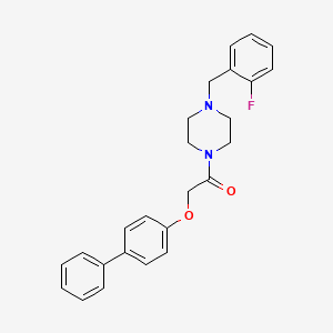 molecular formula C25H25FN2O2 B14920182 2-(Biphenyl-4-yloxy)-1-[4-(2-fluorobenzyl)piperazin-1-yl]ethanone 