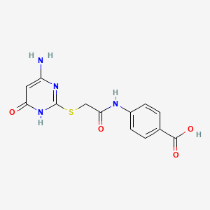 4-({[(4-Amino-6-oxo-1,6-dihydropyrimidin-2-yl)sulfanyl]acetyl}amino)benzoic acid