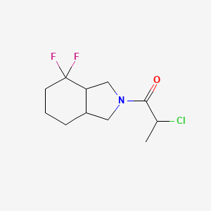 2-chloro-1-(4,4-difluorooctahydro-2H-isoindol-2-yl)propan-1-one